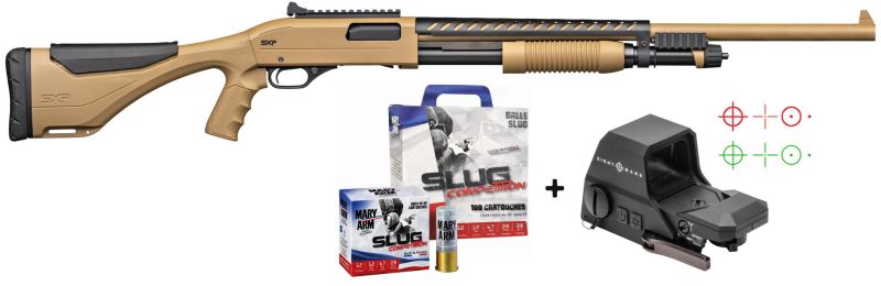 Fusil à pompe WINCHESTER SXP Xtrem Dark Earth Rifled cal.12/76 "Pack Sport"