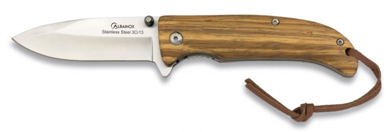 Couteau de poche pliant ALBAINOX Bois Zebra 7,5cm