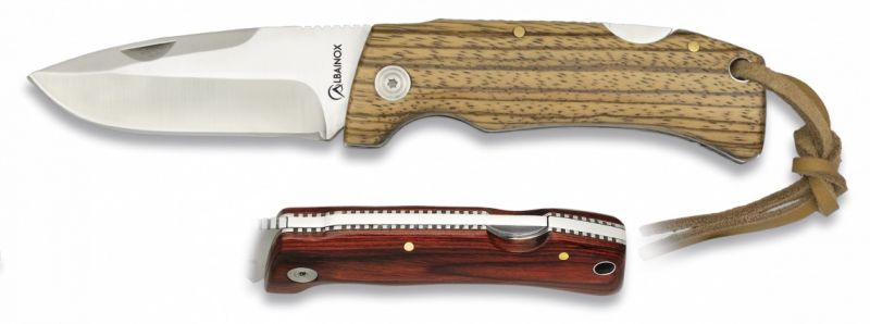 Couteau de poche pliant ALBAINOX Bois Zebra 8,8cm