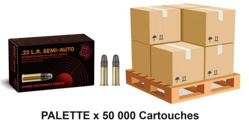 GECO 22 Lr Semi-Auto /palette de 50 000 Cartouches