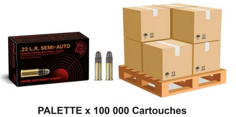 GECO 22 Lr Semi-Auto /palette de 100 000 Cartouches