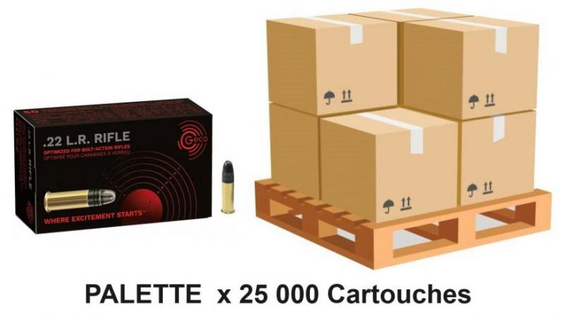 GECO 22 Lr Rifle /palette de 25 000 Cartouches