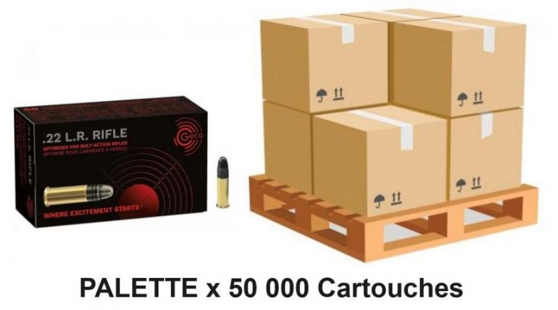 GECO 22 Lr Rifle /palette de 50 000 Cartouches