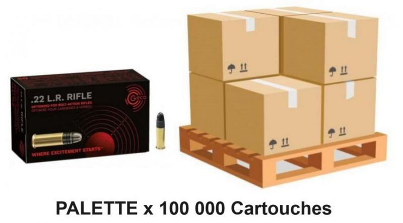 GECO 22 Lr Rifle /palette de 100 000 Cartouches
