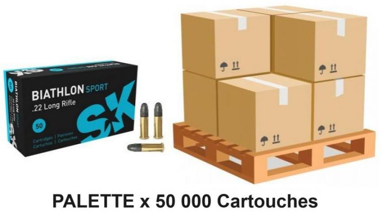 SK cal.22lr Biathlon Sport /palette de 50 000 Cartouches