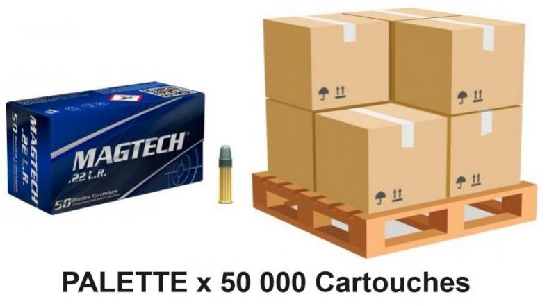 MAGTECH Standard LRN cal.22 Lr /palette de 50 000 Cartouches