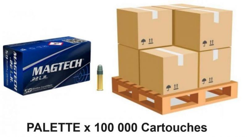 MAGTECH Standard LRN cal.22 Lr /palette de 100 000 Cartouches