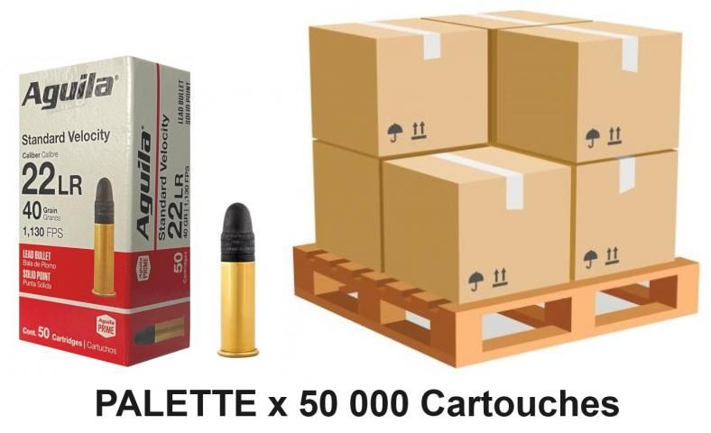 AGUILA 22lr Standard Soft Point /palette de 50 000 Cartouches