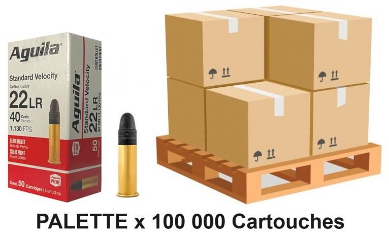 AGUILA 22lr Standard Soft Point /palette de 100 000 Cartouches