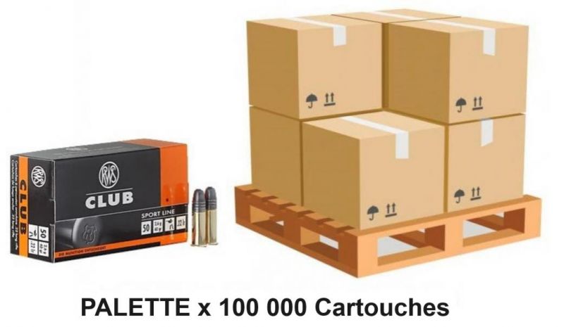 RWS Club cal.22lr Sport Line /palette de 100 000 Cartouches