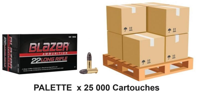 CCI 22lr Blazer Round Nose HV /palette de 25 000 Cartouches