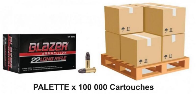 CCI 22lr Blazer Round Nose HV /palette de 100 000 Cartouches