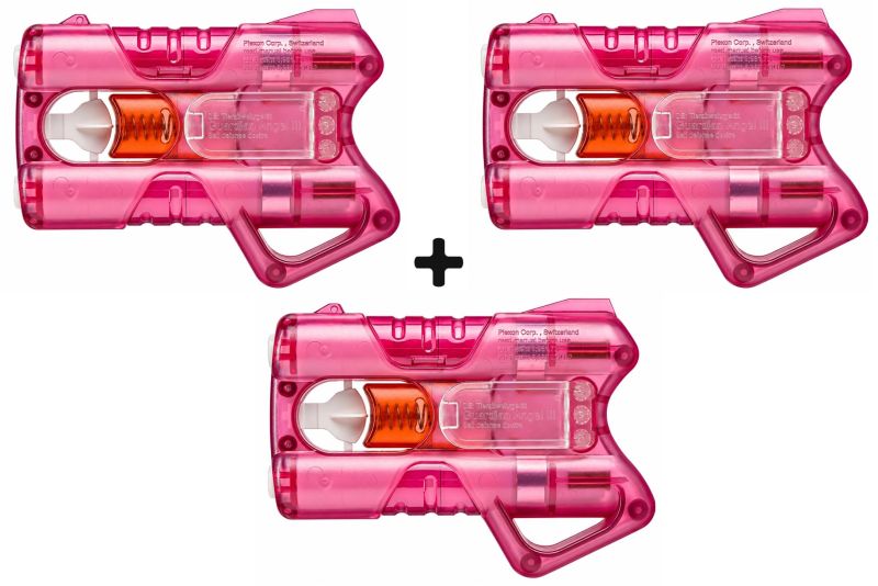 Pistolet Guardian Angel III Rose avec clip fixation livré par 3