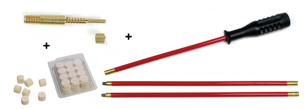 Lot De 3 Nécessaires De Nettoyage Pour Fusil De Chasse Megaline - 4.5m, 9m, 12m
