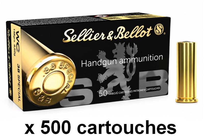 SELLIER & BELLOT cal.38 Spécial WAD CUTTER /500