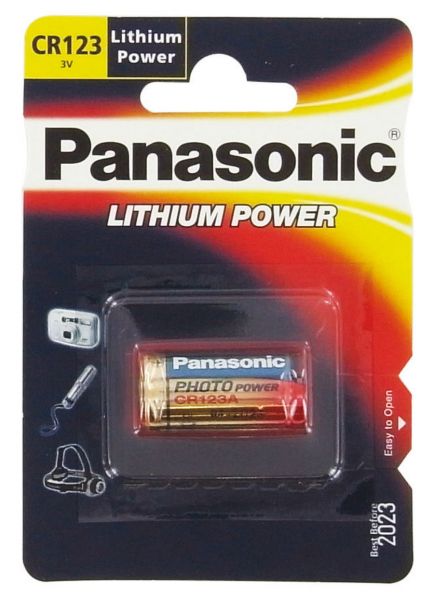 Pile lithium PANASONIC CR123 3Volts