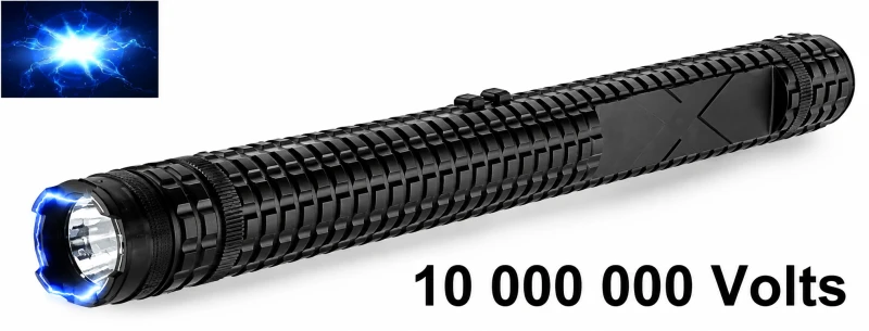 Matraque lampe Shocker PRAGA "Z8" 10 000 000 Volts (34.5 cm)