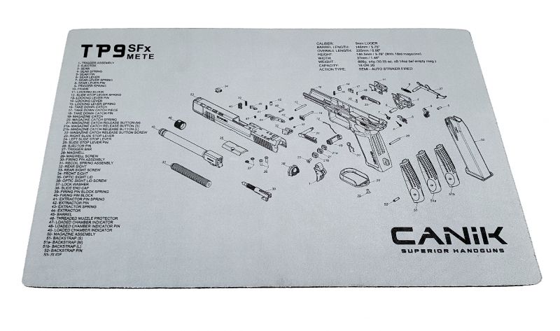 Tapis de démontage et nettoyage CANIK TP9 SFX METE 47x29 cm