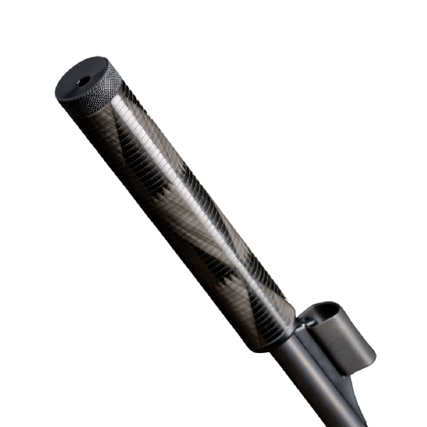 Silencieux carbone "Grands Chevrons" ADAMANTIUM cal.22 Lr - 17 Hmr - 22 Mag (Filetage 1/2x28)
