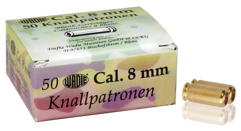 Cartouches à Blanc 8mm PISTOLET WADIE /25