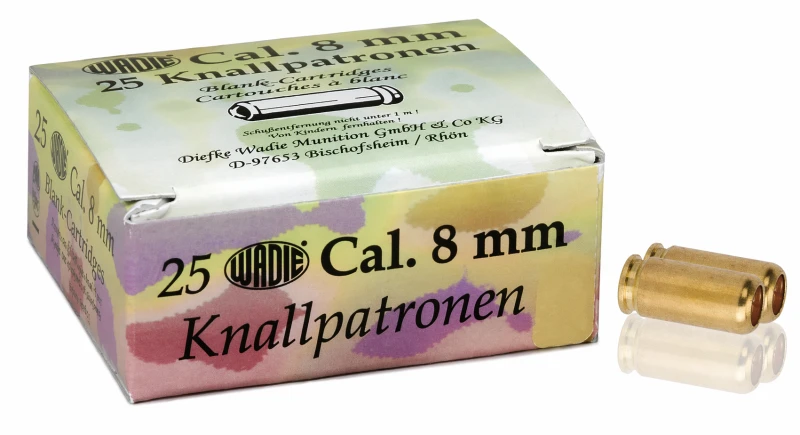 Cartouches à Blanc 8mm PISTOLET WADIE /25