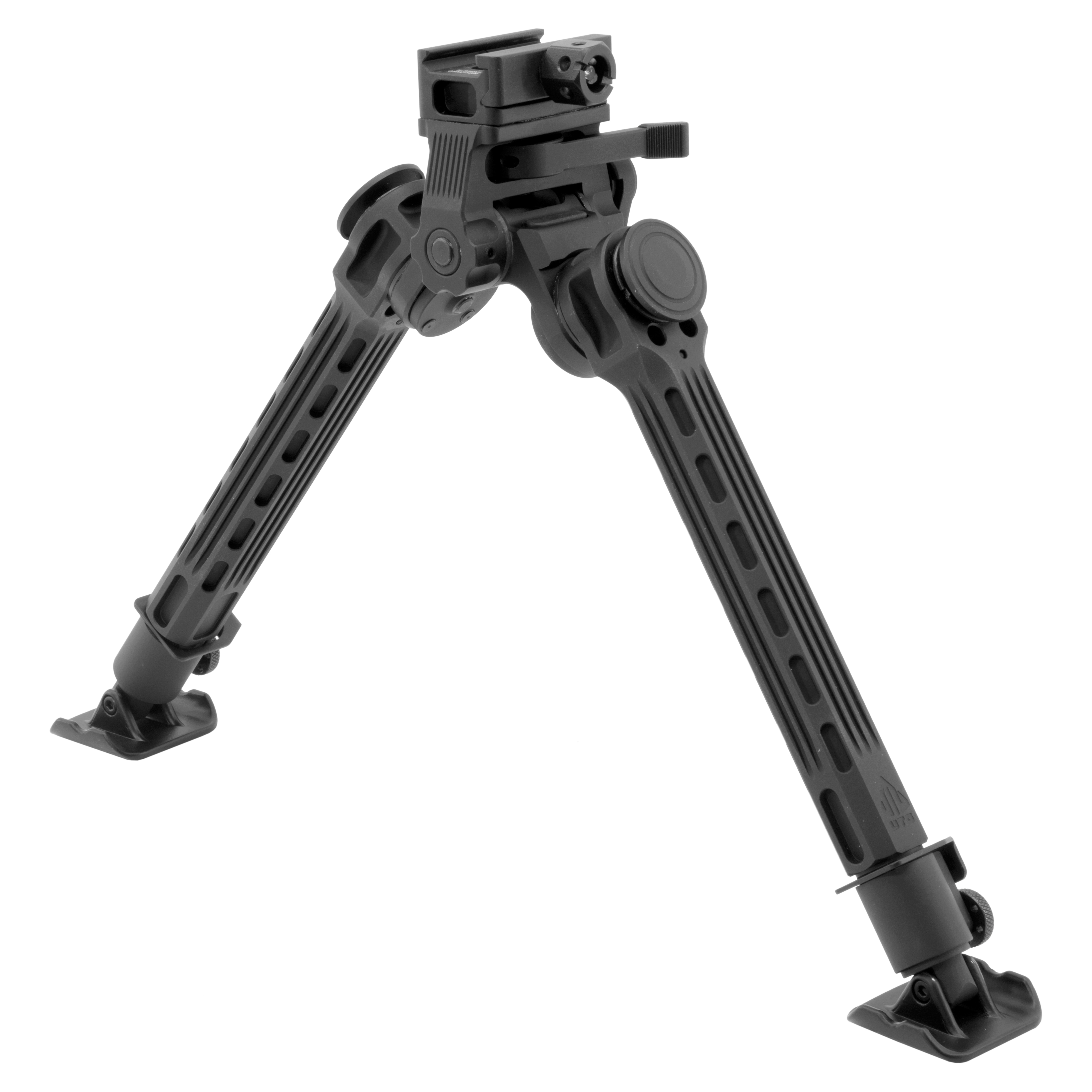 Bipied Réglable V9 Pour Fusil - Montage Picatinny QD Rapide - Aluminium Et Acier Noir - Pivot à 360° - Neuf Avec Garantie 1 An - Pour Chasse/tir