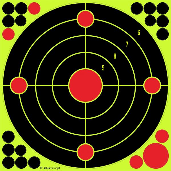 Cibles réactives rondes Jaune Fluo 30x30 cm MTS (paquet de 10)