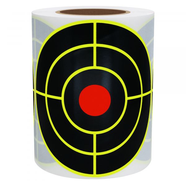 Gommettes centre de cible MTS Noir-Rouge-Jaune autocollantes diamètre 100 mm x100