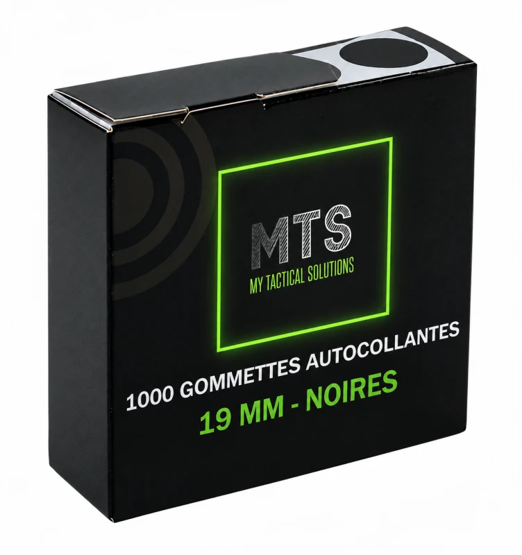 Gommettes pastilles Noires MTS diamètre 19 mm x1000