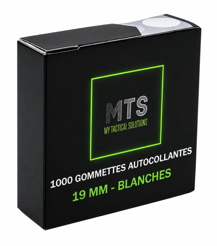 Gommettes pastilles Blanches MTS diamètre 19 mm x1000