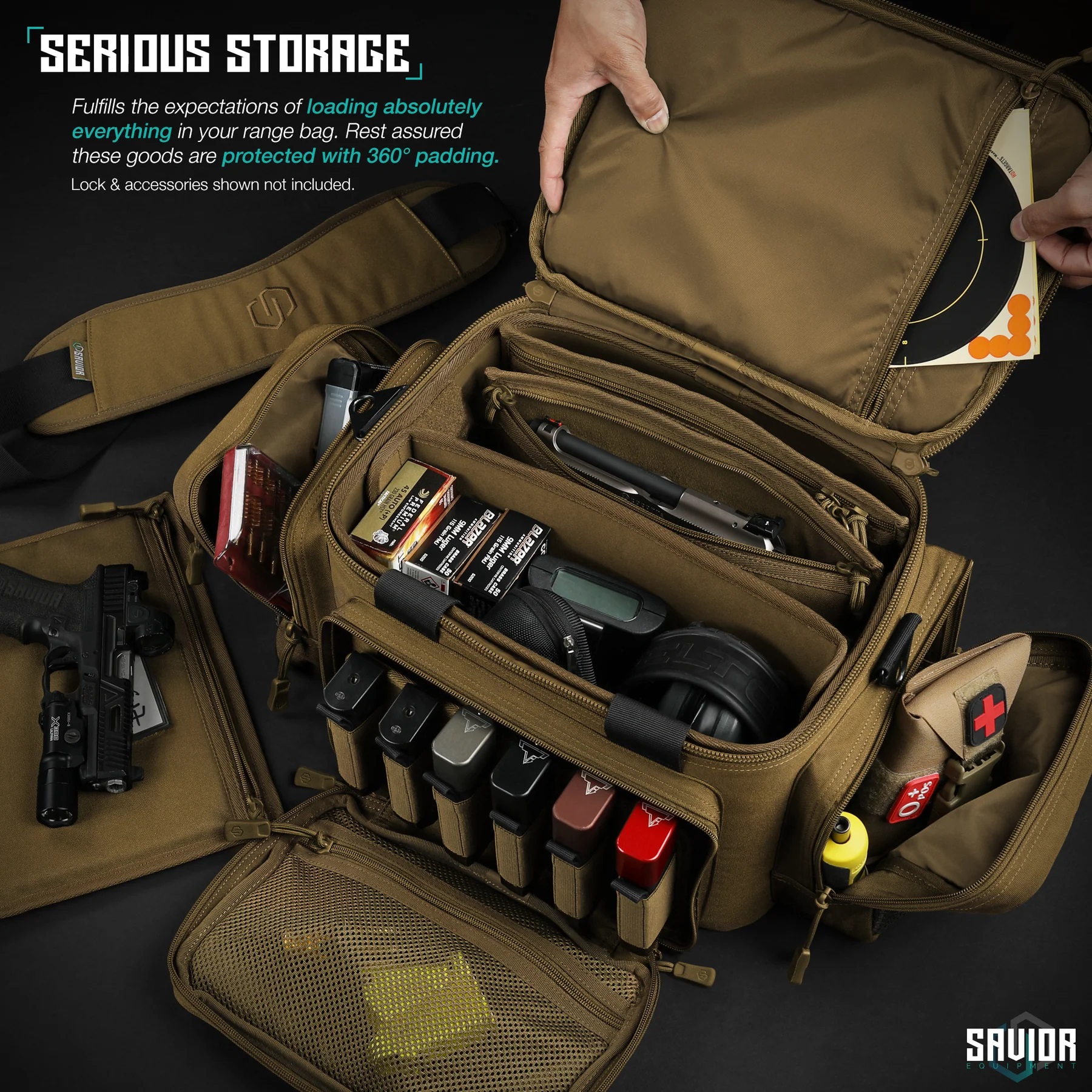 Sac de transport pour armes de poing SAVIOR Specialist Range Gris