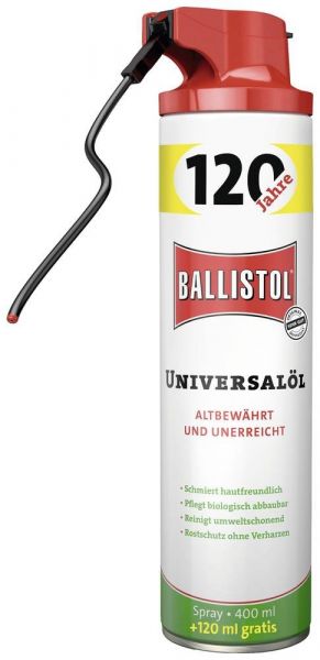 Bombe BALLISTOL huile universelle 520ml 