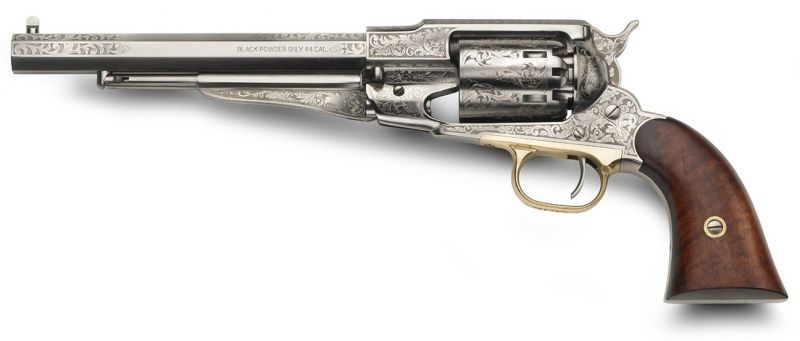 Revolver à Poudre Noire Pietta REMINGTON 1858 Texas Nickelé 