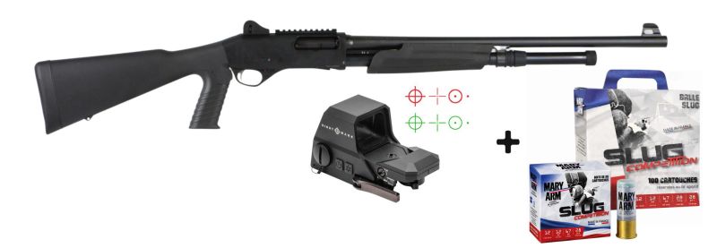 Fusil à pompe STOEGER P3000 Freedom Defense Tactical Black cal.12/76 "Pack Sport"