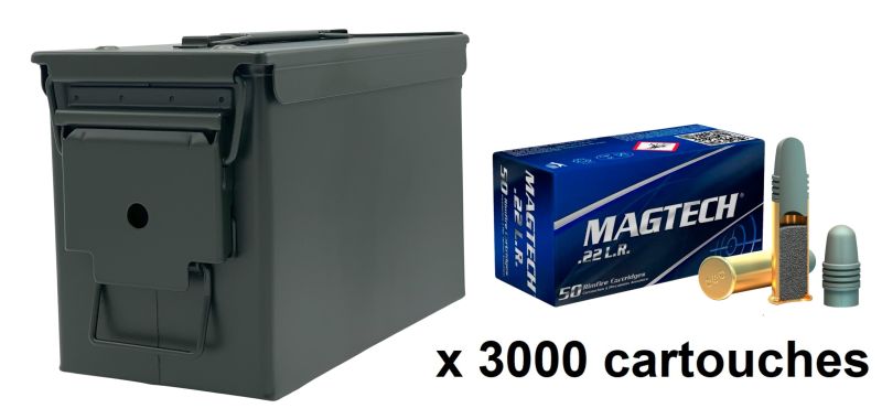 MAGTECH Standard LRN cal.22 Lr / Caisse Olive 3000 cartouches
