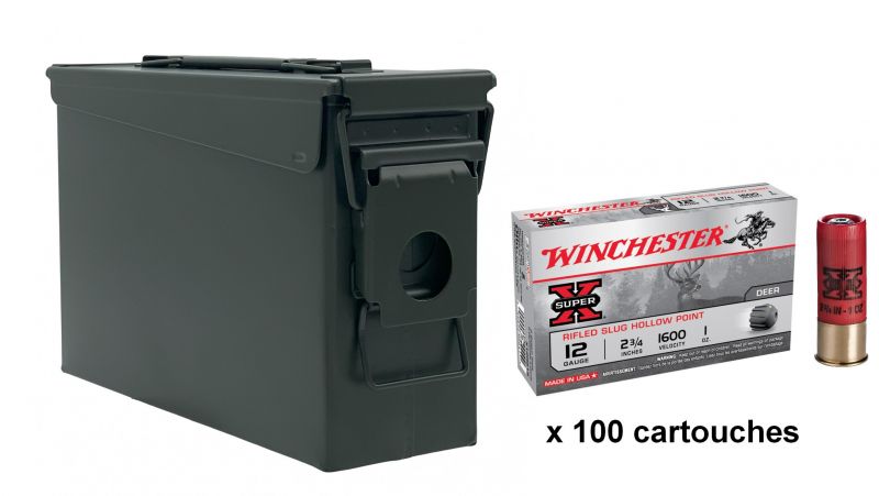 Sacoche De Munitions Nylon – 100 Cartouches Pour 7.62mm, .308, .357, .270