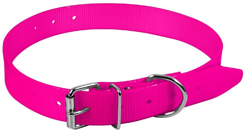 Collier pour chien Polyuréthane Rose Fluo HB DOG taille 65 cm / largeur 25mm