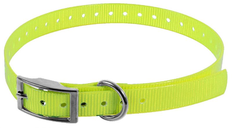 Collier pour chien Biothane BIOGOLD Jaune Fluo HB DOG taille 45 cm / largeur 19mm