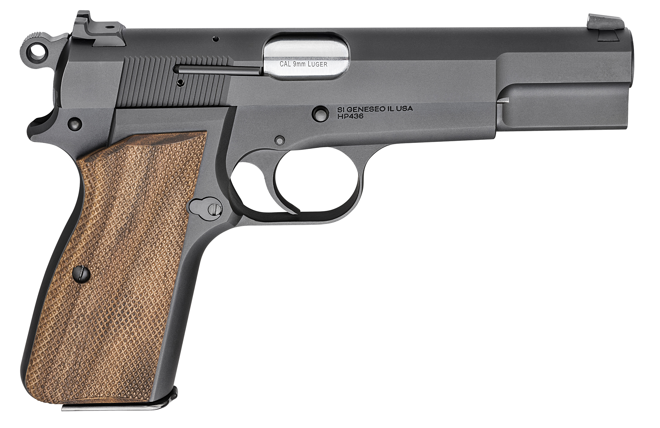 Poignées En Noyer Pour Pistolet Springfield SA-35 - Motif Diamant, KSD Grips - Neuves