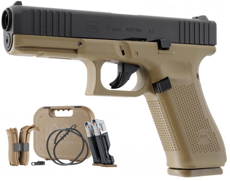 Pistolet T4E GLOCK 17 Gen5 Coyote "Armée Française" cal.43