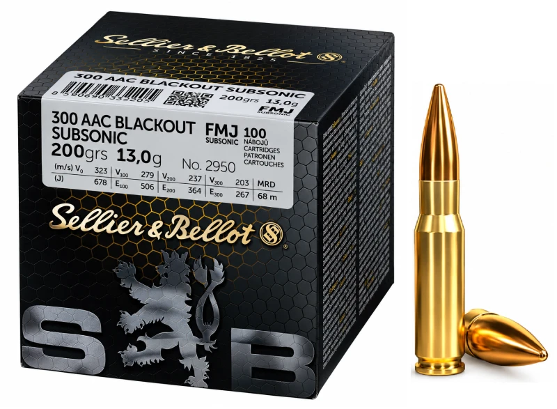 SELLIER & BELLOT cal.300 AAC BLACKOUT FMJ Subsonic 200gr /100
