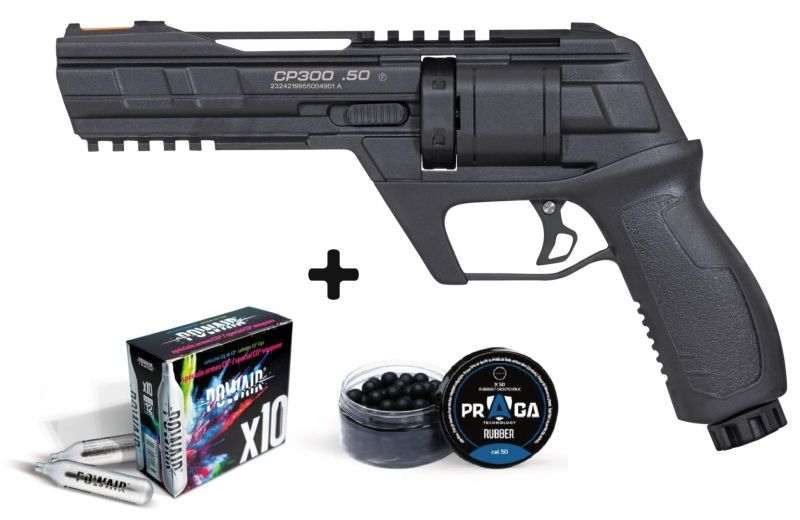 Revolver 6 coups SNOWPEAK CP300 cal.50 (13 joules) "Kit Défense"