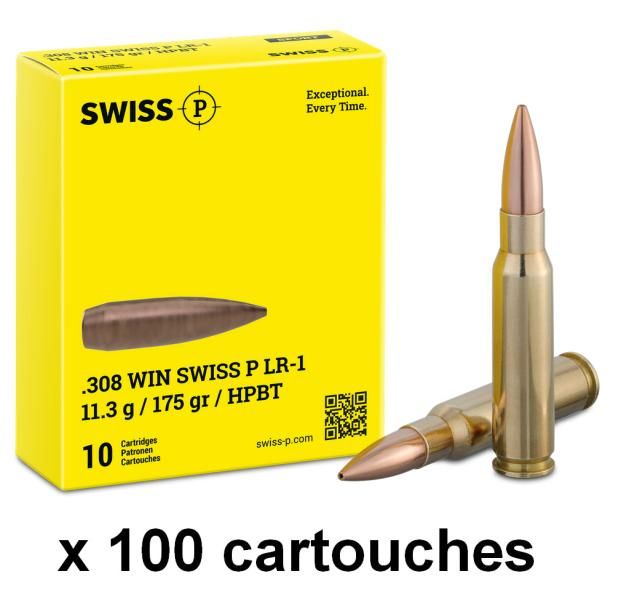 SWISS P cal.308 Win TARGET BTHP 175gr - 11.3 grammes /100