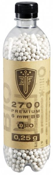 Bouteille de 2700 Billes Airsoft ELITE FORCE Premium BIO Blanche 0,25G cal.6mm BB's