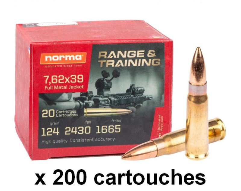 NORMA Tactical cal.7,62x39 Range Training FMJ /200