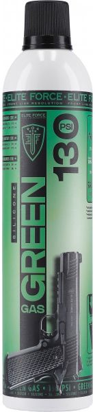 Bombe GAZ 600 ML ELITE FORCE Green 130 PSI (Huile Silicone) pour répliques à gaz airsoft