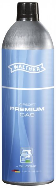 Bombe GAZ 750 ML WALTHER Green Gas (Huile Silicone) pour répliques à gaz airsoft