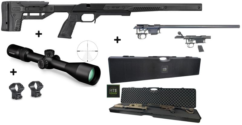 Carabine 22LR CZ 457 Varmint Chassis MDT ORYX Noir "Pack Lunette VORTEX DIAMONBACK 6-24x50 FFP"