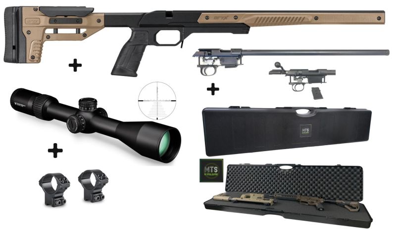 Carabine 22LR CZ 457 Varmint Chassis MDT ORYX FDE "Pack Lunette VORTEX DIAMONBACK 6-24x50 FFP"