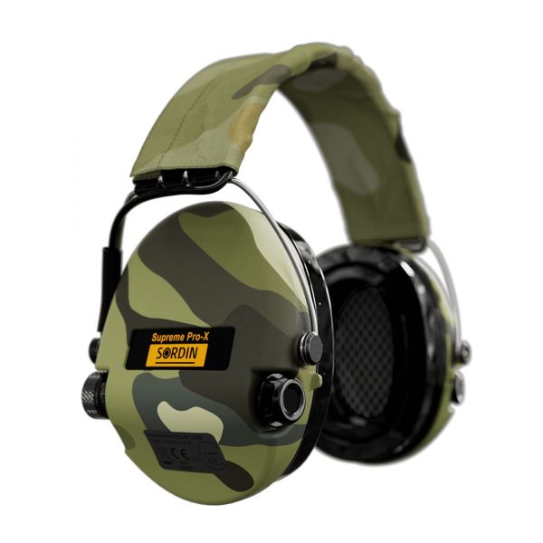 Casque électronique SORDIN Supreme Pro-X Camo avec coussinets silicone et Led